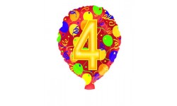 Number 4 Balloon
