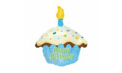 Blue Birthday Cake Balloon