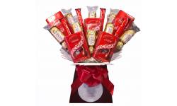 Valentines Day Giant Lindor and Ferrero Rocher Bouquet - 37.99 Valentines Day Giant Lindor and Ferrero Rocher Bouquet