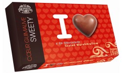 24 Chocolate Heart Marshmallows