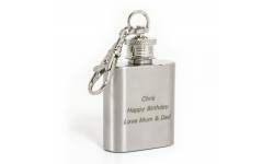 Personalised 1oz Hipflask Keyring