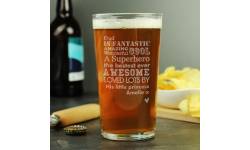 Personalised He is...Pint Glass