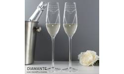 Personalised Swarovski Heart Flutes