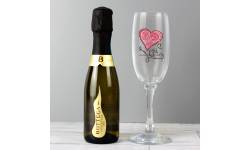 Personalised Love Champagne Set