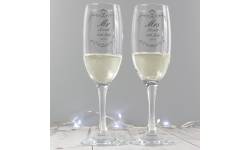 Personalised Couples Flutes