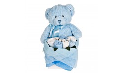 Blue Teddy Bouquet Box