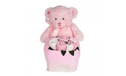 Blue Teddy Bouquet Box