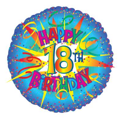 Funky Hampers 18th Birthday Balloon Funky Hampers 18th Birthday Balloon