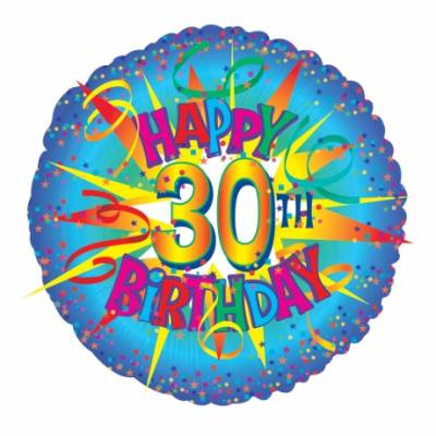 Funky Hampers 30th Birthday Balloon
