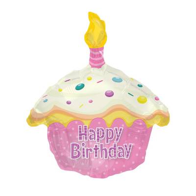 PINK Birthday Cake Balloon