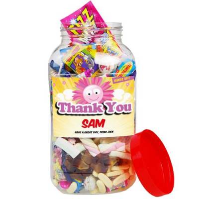 Thank You Personalised Sweet Jar