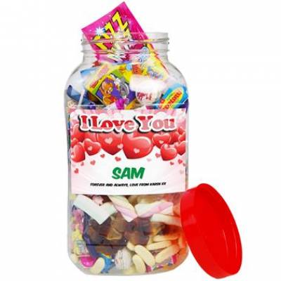 I Love You Personalised Sweet Jar