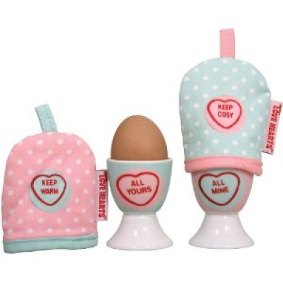 Love Hearts Egg Cups and Cosies