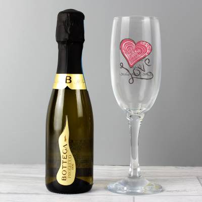 Personalised Love Champagne Set