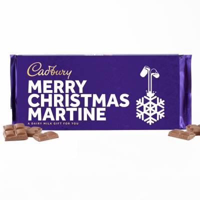 Image of Personalised Christmas Cadbury Dairy Milk 360g