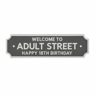 18th Birthday Street Sign