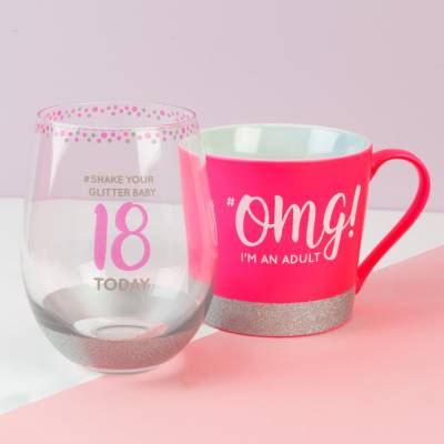 18th Birthday Glass and Mug
