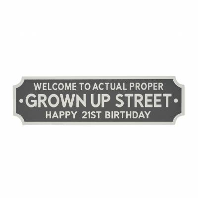 21st Birthday Street Sign