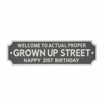 21st Birthday Street Sign