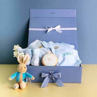 Deluxe New Baby Boy Gift Box