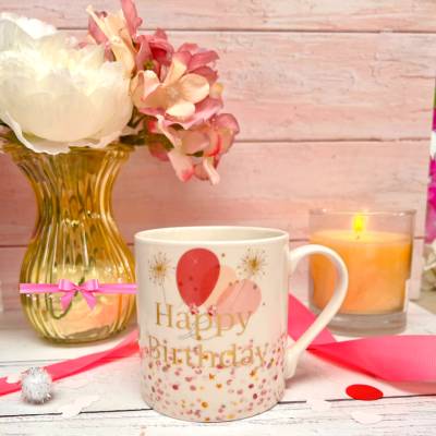 Happy Birthday Balloons Mug