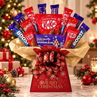 Merry Christmas Chocolate Bar Bouquet