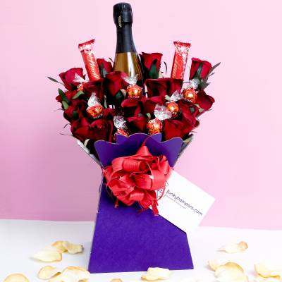 Prosecco and Lindor Bouquet