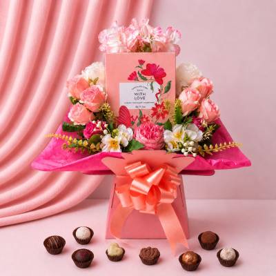 With Love Pink Chocolate Bouquet