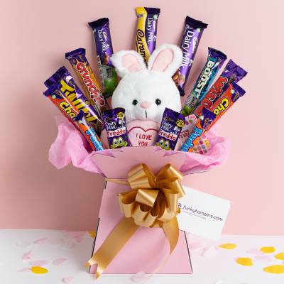 The I Love You Teddy and Chocolate Bouquet