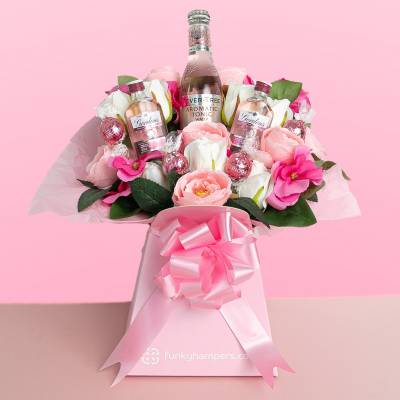 The Pink Lustre Gin and Lindor Bouquet