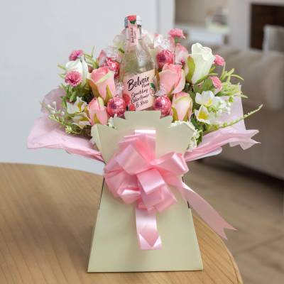 Pink Sparkle & Chocolate Bouquet