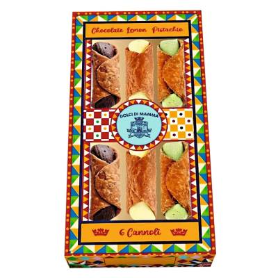 Dolci di Mamma Italian Cannoli Pistachio, Choc, Lemon