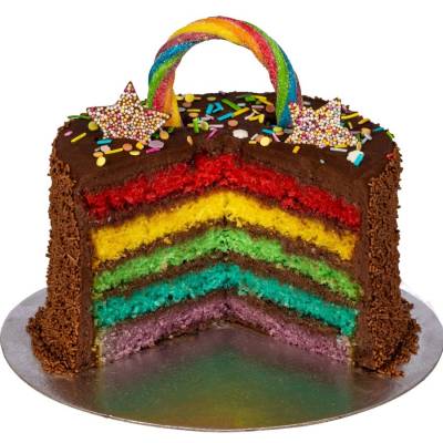 Chocolate Rainbow Layer Cake
