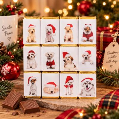 Charbonnel et Walker Christmas Dogs Mini Chocolate Bars