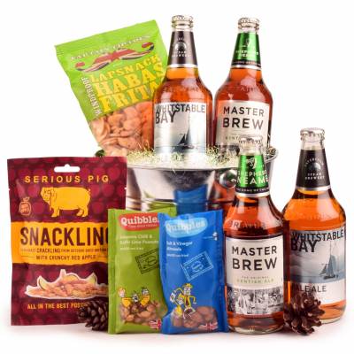 Bucket of Beer and Bar Snacks