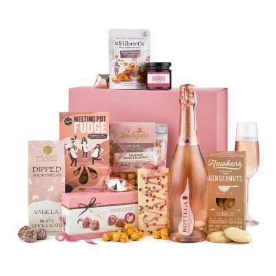 Luxury Rose Prosecco and Pink Treats Gift Box