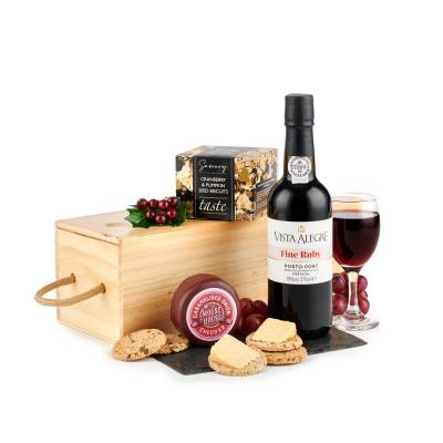 The Classic Christmas Port And Cheese Hamper