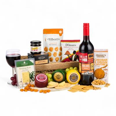 Four Cheese, Red Wine and Nibbles Hamper