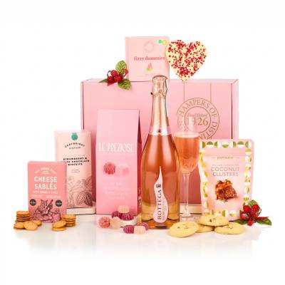 Luxury Rose Prosecco and Pink Treats Gift Box