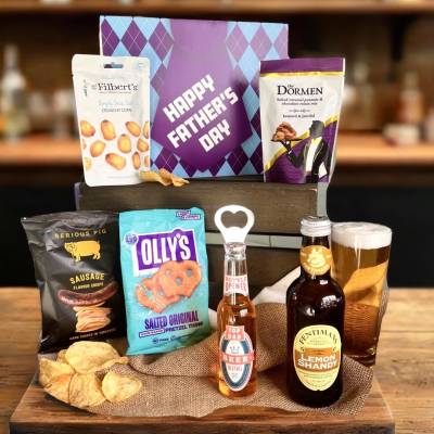 Fathers Day Craft Shandy & Snacks Gift Box