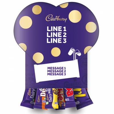 Personalised Cadbury Mixed Favourites Heart Box