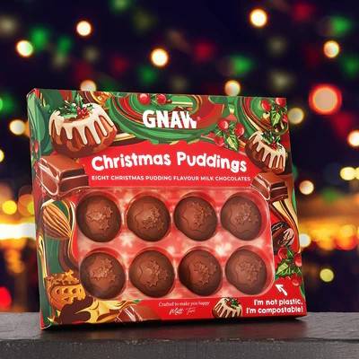 Gnaw Christmas Puds Chocolate Gift