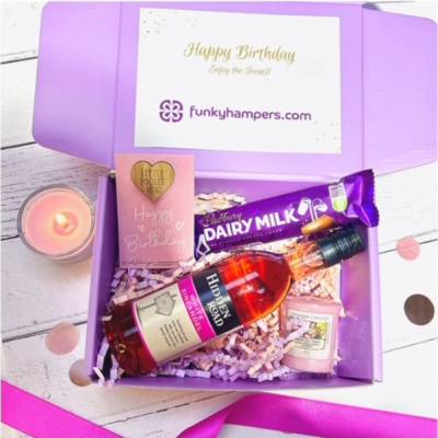 Happy Birthday Rose Wine Treats Box