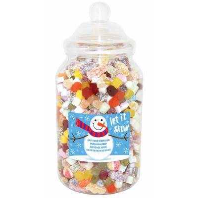Personalised Snowman Giant Sweet Jar