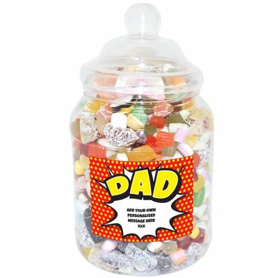 Personalised Dad Large Sweet Jar