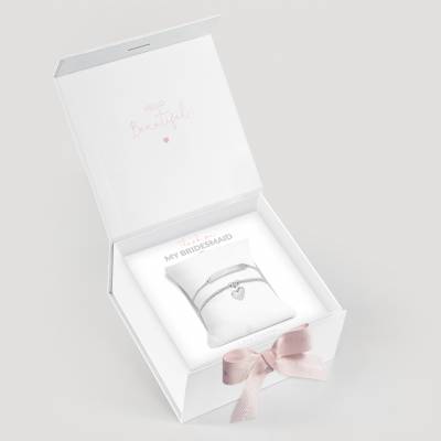 Thank You Bridesmaid Charm Bracelets Gift Set