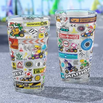 Mario Kart Glass