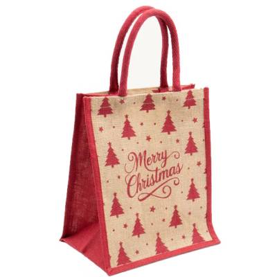 Merry Christmas Jute Bag