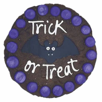 Personalised Giant Halloween 7 Inch Cookie Bat Design