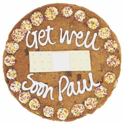 Personalised Get Well Soon Plaster Giant 7 inch Cookie